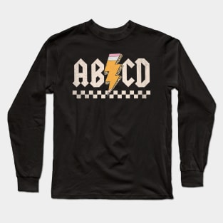 ABCD Back In Class First Day Back To School Teacher Student Long Sleeve T-Shirt